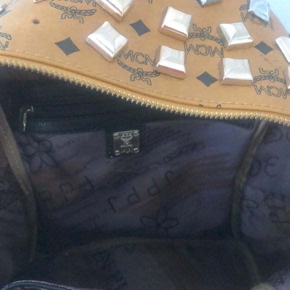 MCM Tan Leather Logo Backpack - Picture 10 of 10